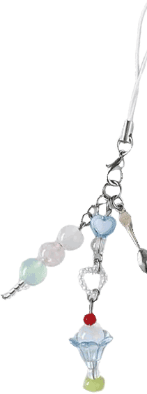 Decorative image of an ice cream-themed phone strap